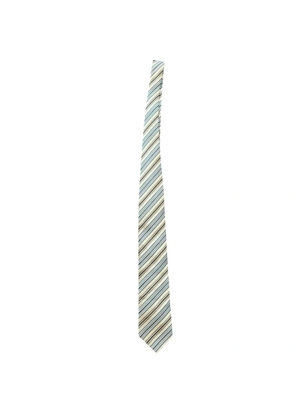 Kenneth Cole Reaction Striped Tie in Blue, Cream & Brown